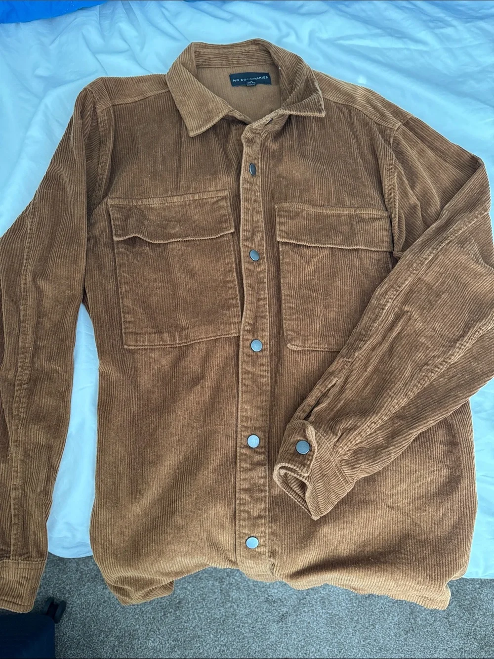 No Boundaries Chestnut Corduroy Shirt Jacket